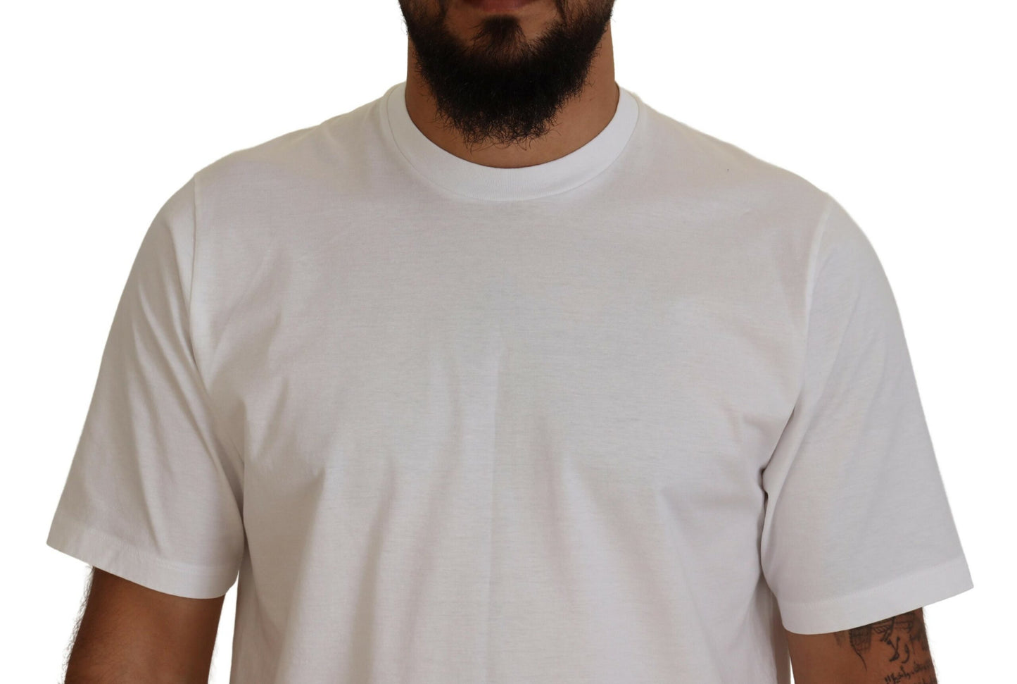 Dsquared² Weißes Baumwoll-T-Shirt mit kurzen Ärmeln und Rundhalsausschnitt