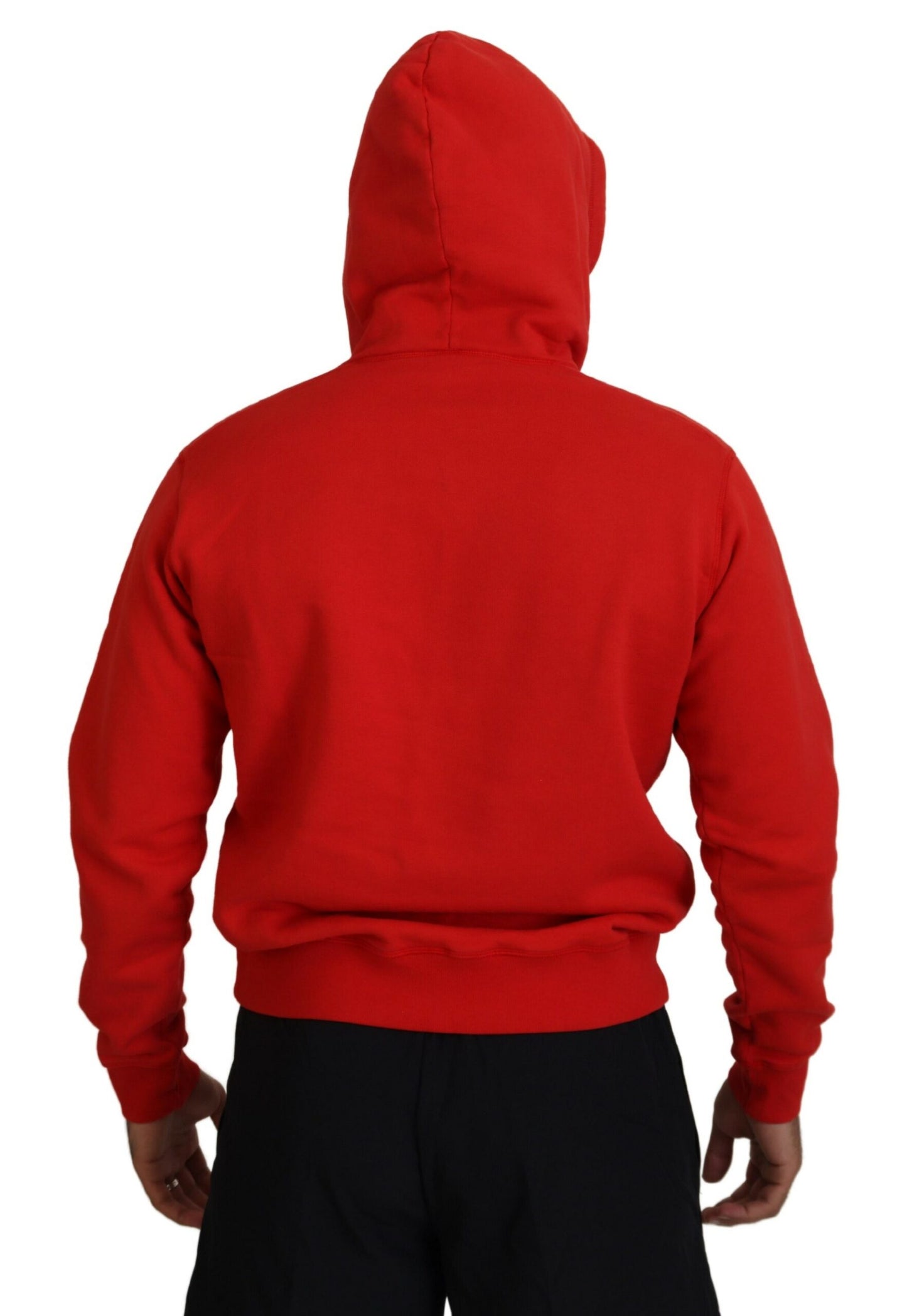 Dsquared² Roter Kapuzenpullover für Männer aus Baumwolle mit Aufdruck
