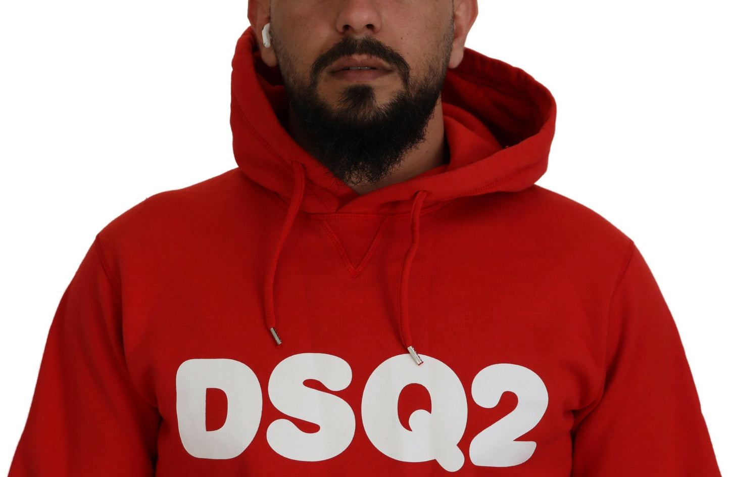 Dsquared² Roter Kapuzenpullover für Männer aus Baumwolle mit Aufdruck