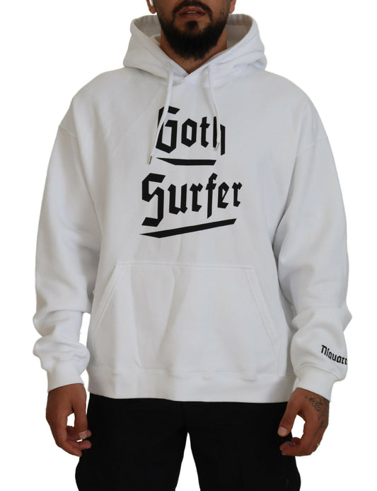 Dsquared² Weißer Pullover mit Kapuze aus Baumwolle für Männer