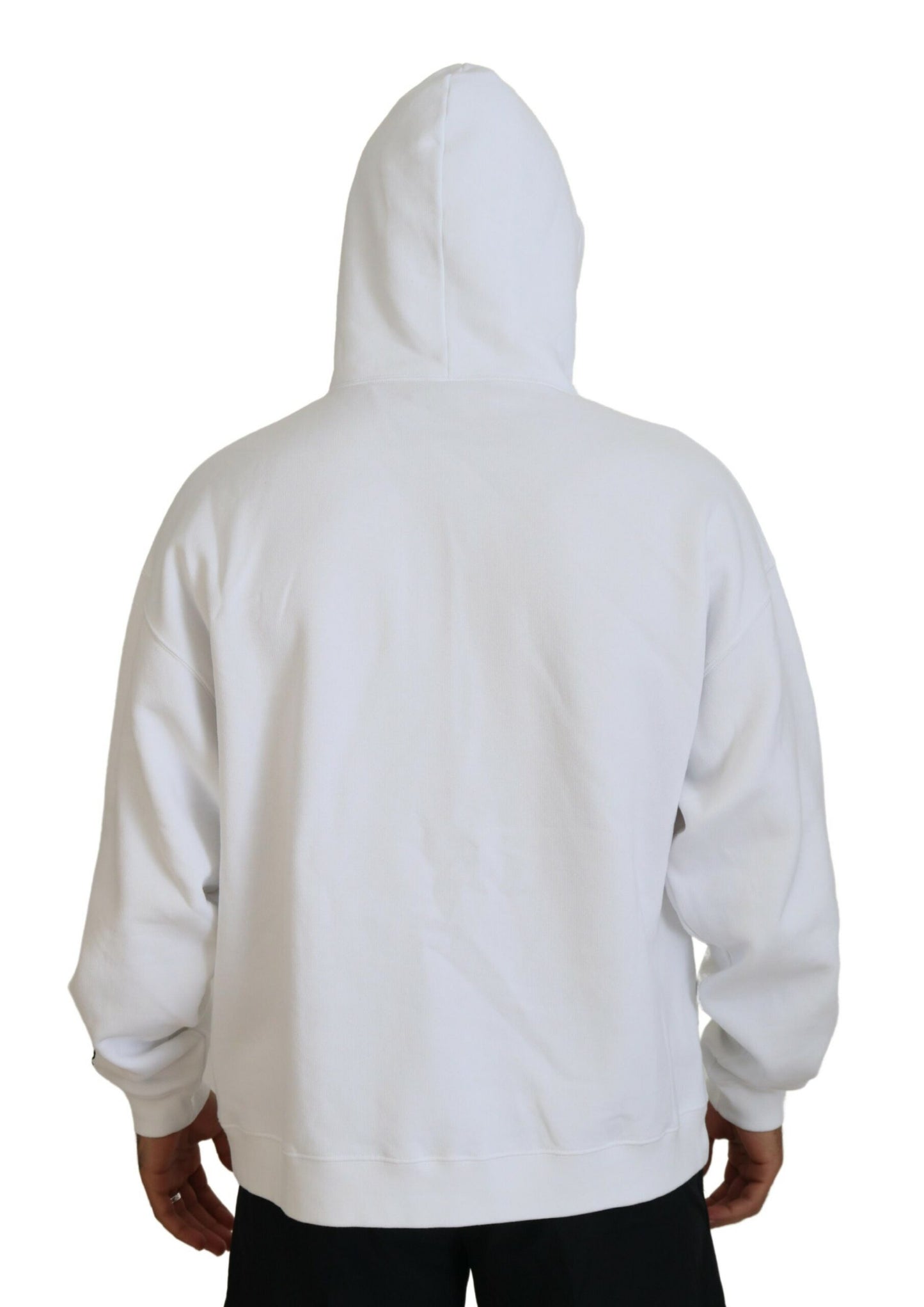 Dsquared² Weißer Pullover mit Kapuze aus Baumwolle für Männer