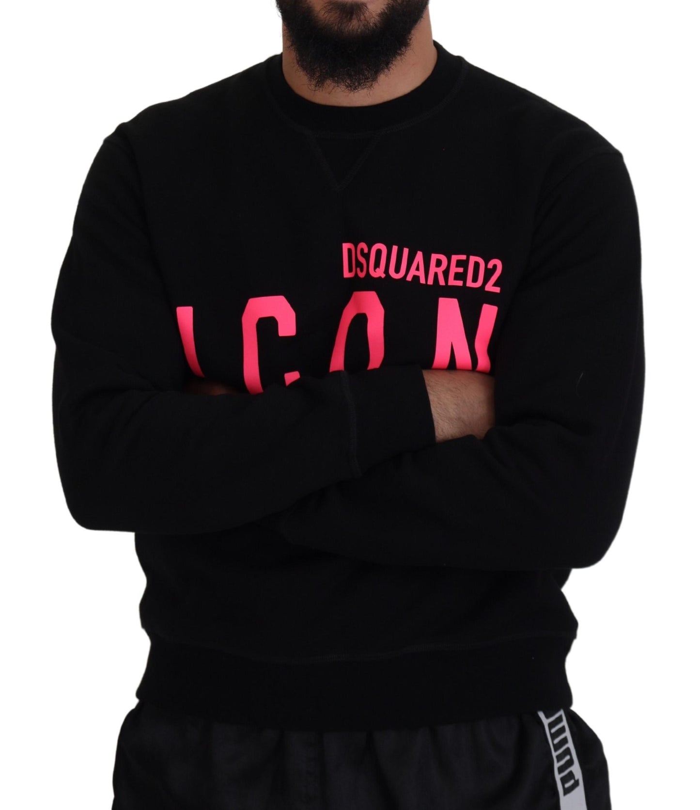 Dsquared² Schwarzer bedruckter Pullover mit langen Ärmeln
