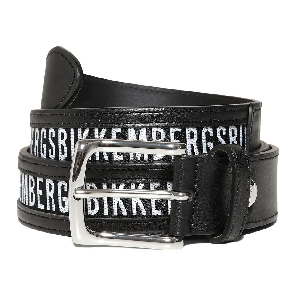 Bikkembergs Schwarzer Kalbsledergürtel für Männer