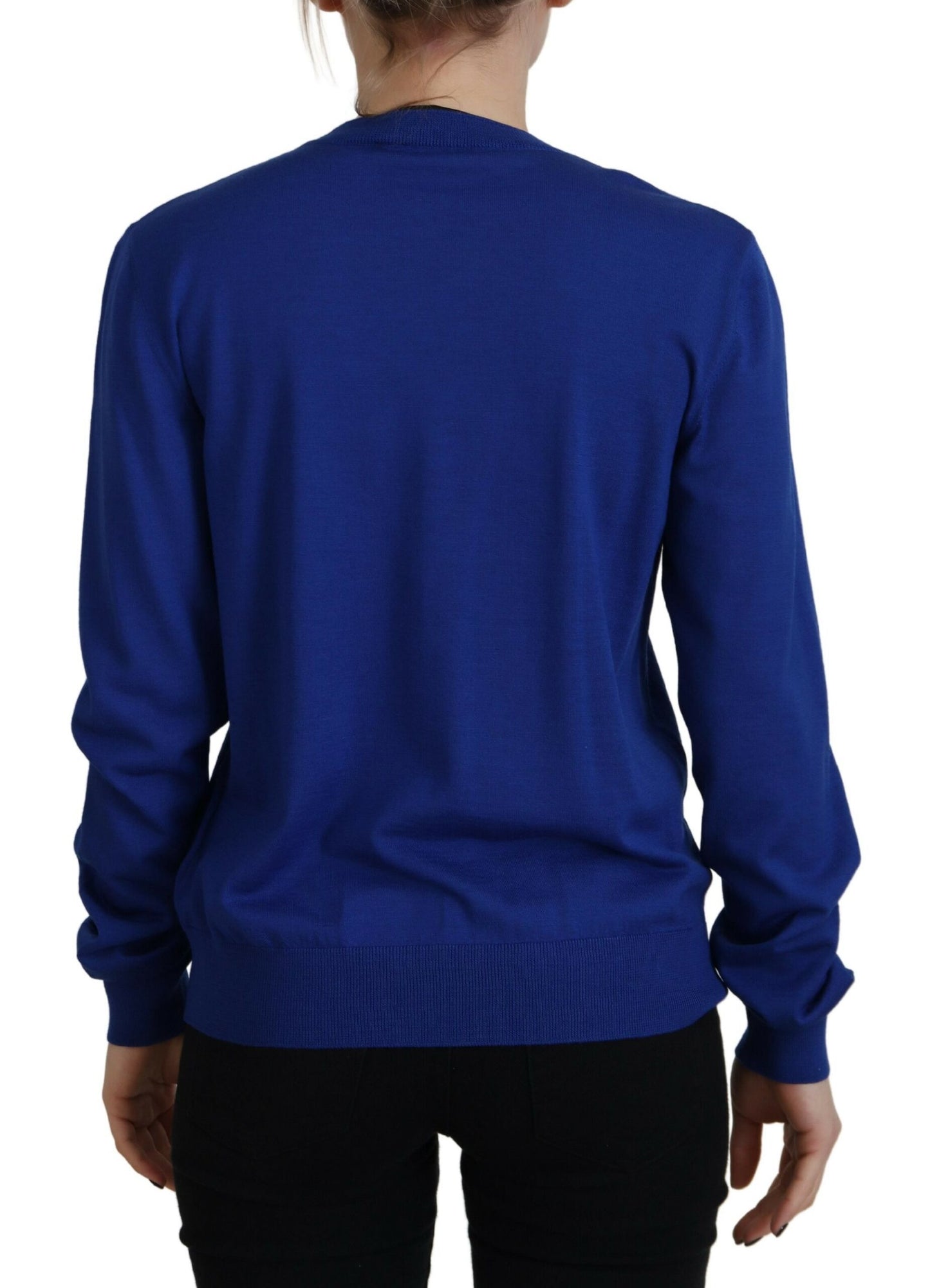 Dsquared² Blauer Langarm-Pullover mit Rundhalsausschnitt Casual Sweater