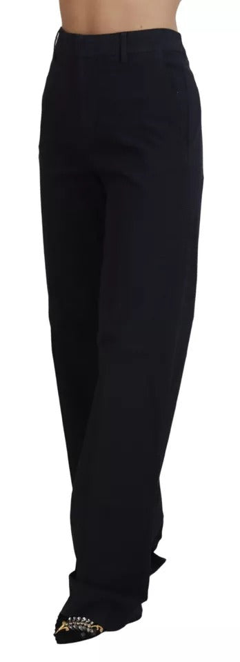 Dsquared² Schwarz karierte High Waist Straight Pants