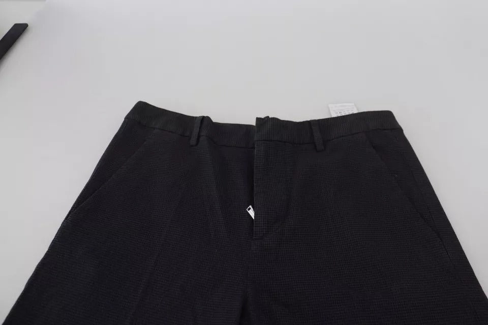 Dsquared² Schwarz karierte High Waist Straight Pants