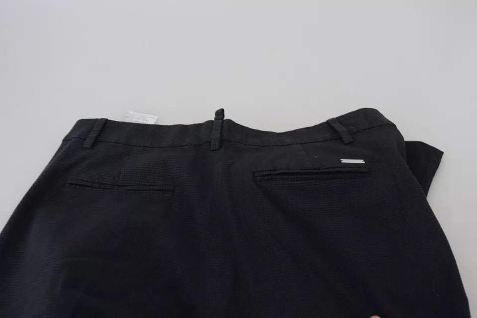 Dsquared² Schwarz karierte High Waist Straight Pants