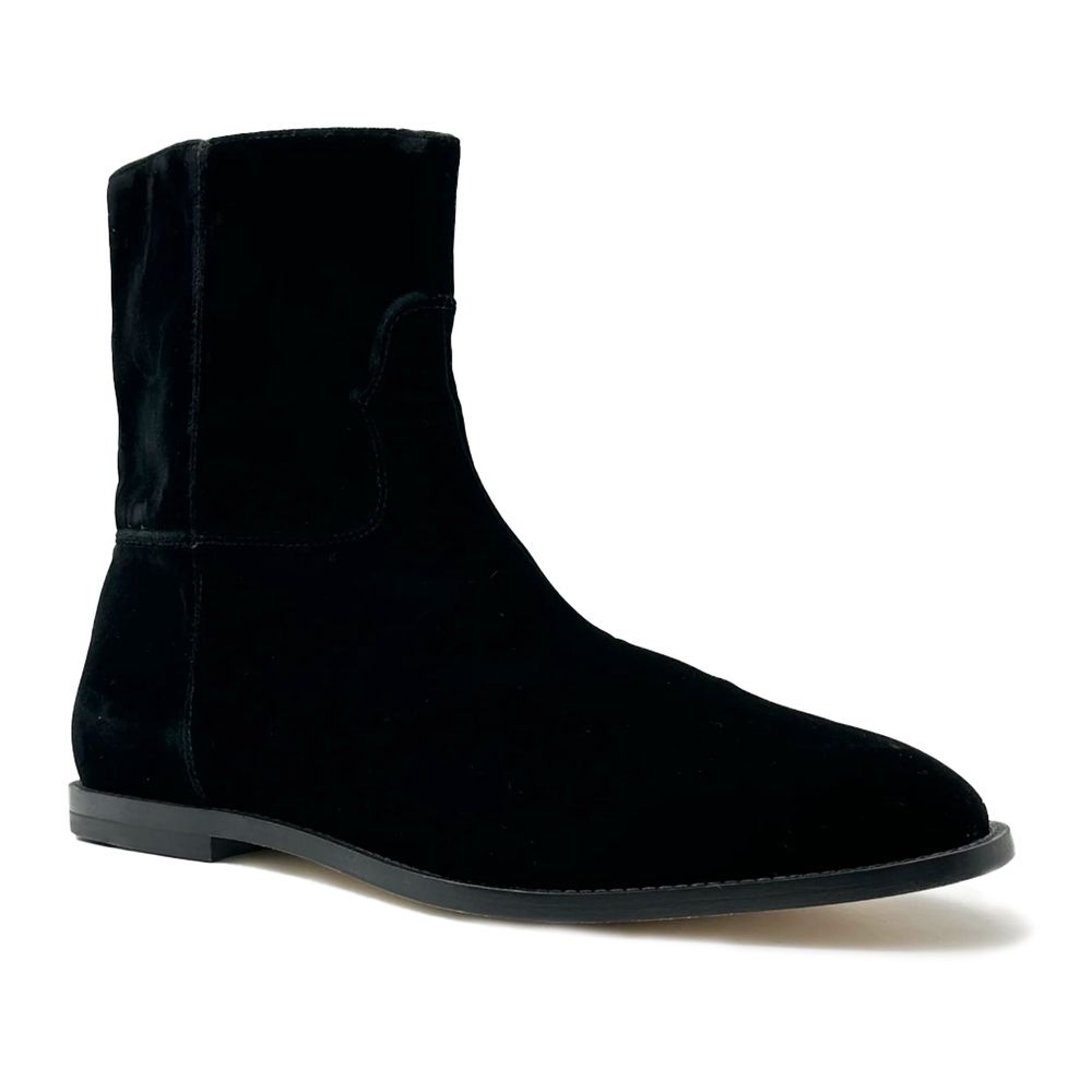 Off-White Schwarze Kalbsleder Damenstiefelette