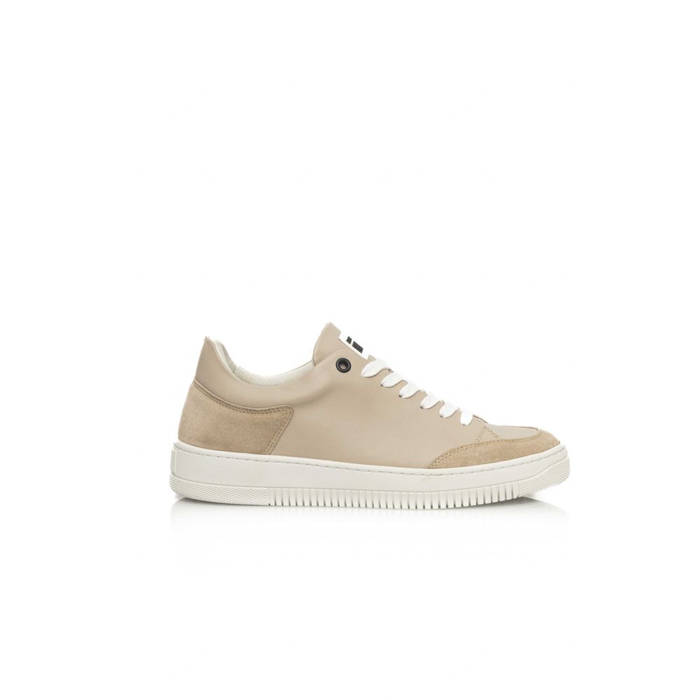 Cerruti 1881 Beige Rindsleder Damen Sneaker