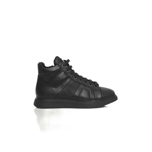Cerruti 1881 Schwarzes Rindsleder Damen Sneaker