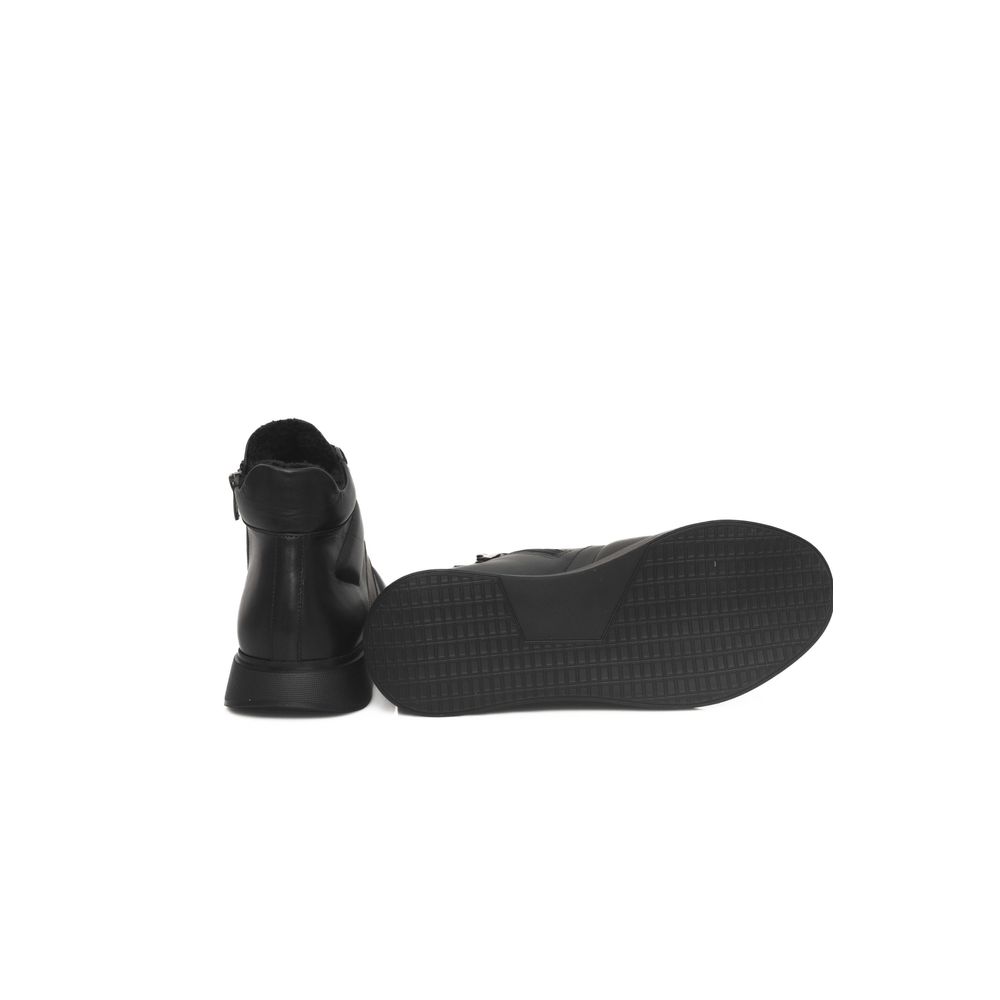 Cerruti 1881 Schwarzes Rindsleder Damen Sneaker