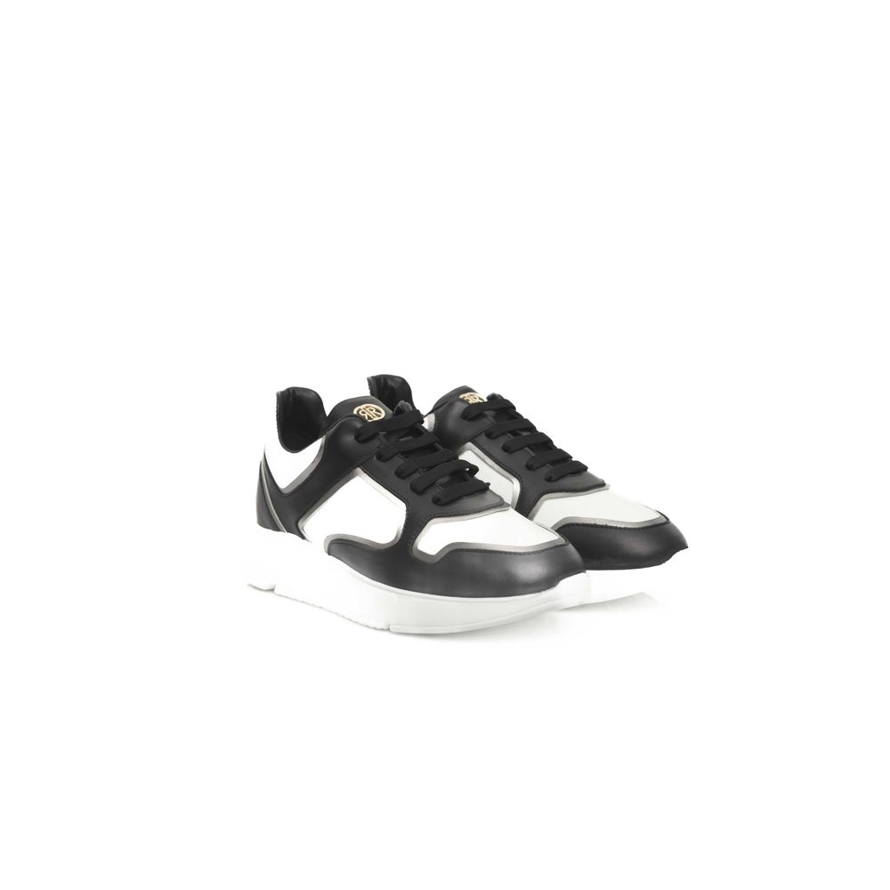 Cerruti 1881 Schwarzes Rindsleder Damen Sneaker