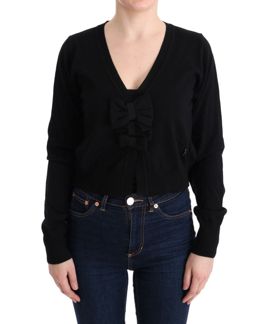 MARGHI LO' Schwarze Wollbluse Pullover