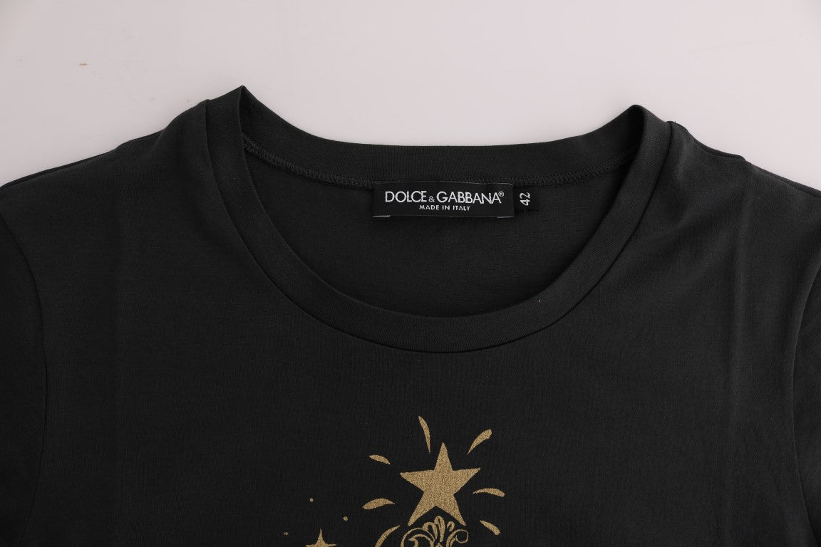 Dolce & Gabbana Graues Baumwolle 2017 Motiv T-Shirt