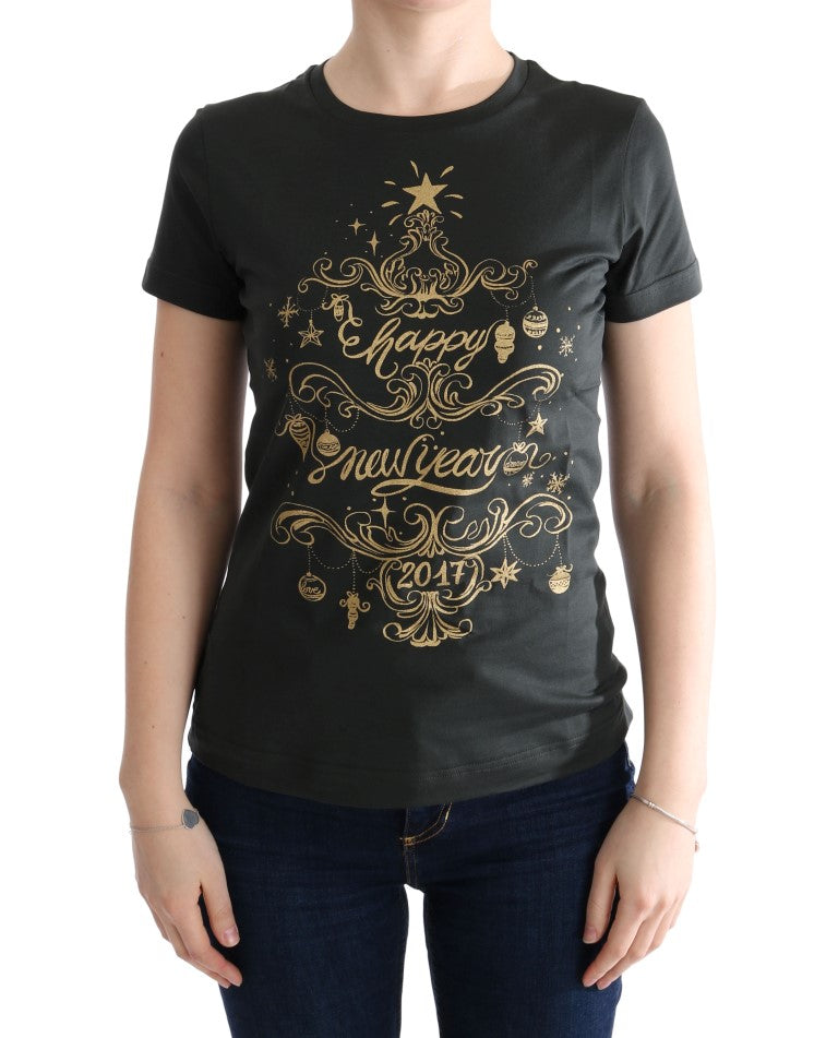 Dolce & Gabbana Grünes Baumwolle 2017 Motiv T-Shirt