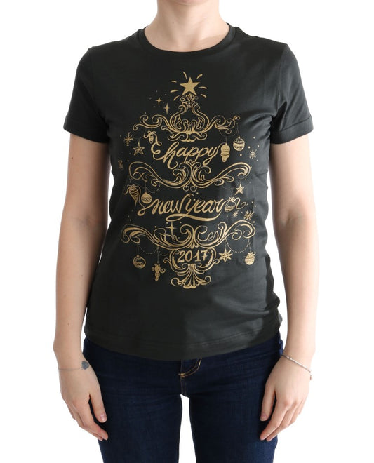 Dolce & Gabbana Grünes Baumwolle 2017 Motiv T-Shirt