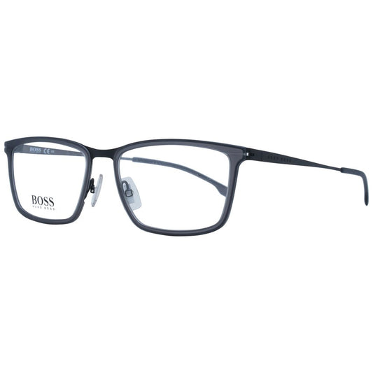 Hugo Boss Graue Edelstahl-Brille (Rahmen)