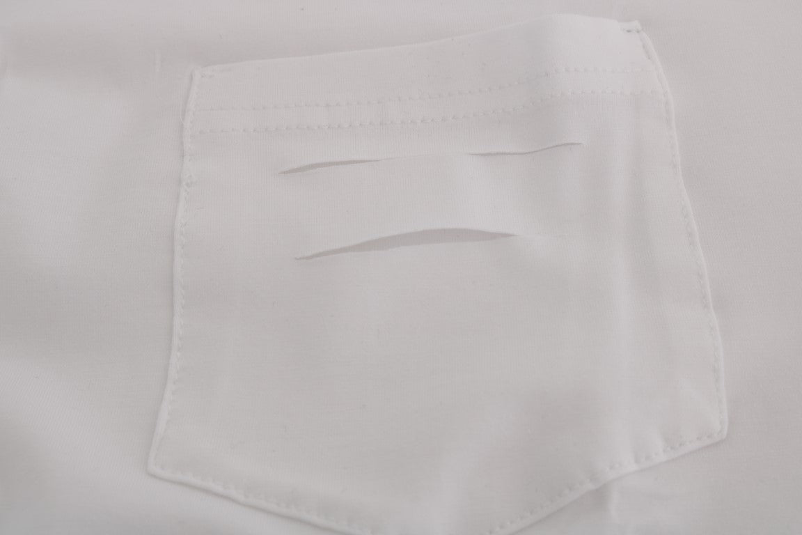 Daniele Alessandrini Weißes T-Shirt mit Rundhalsausschnitt aus Baumwolle