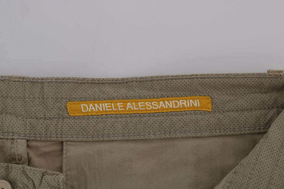 Daniele Alessandrini Beige Baumwolle Stretch Slim Fit Chinos