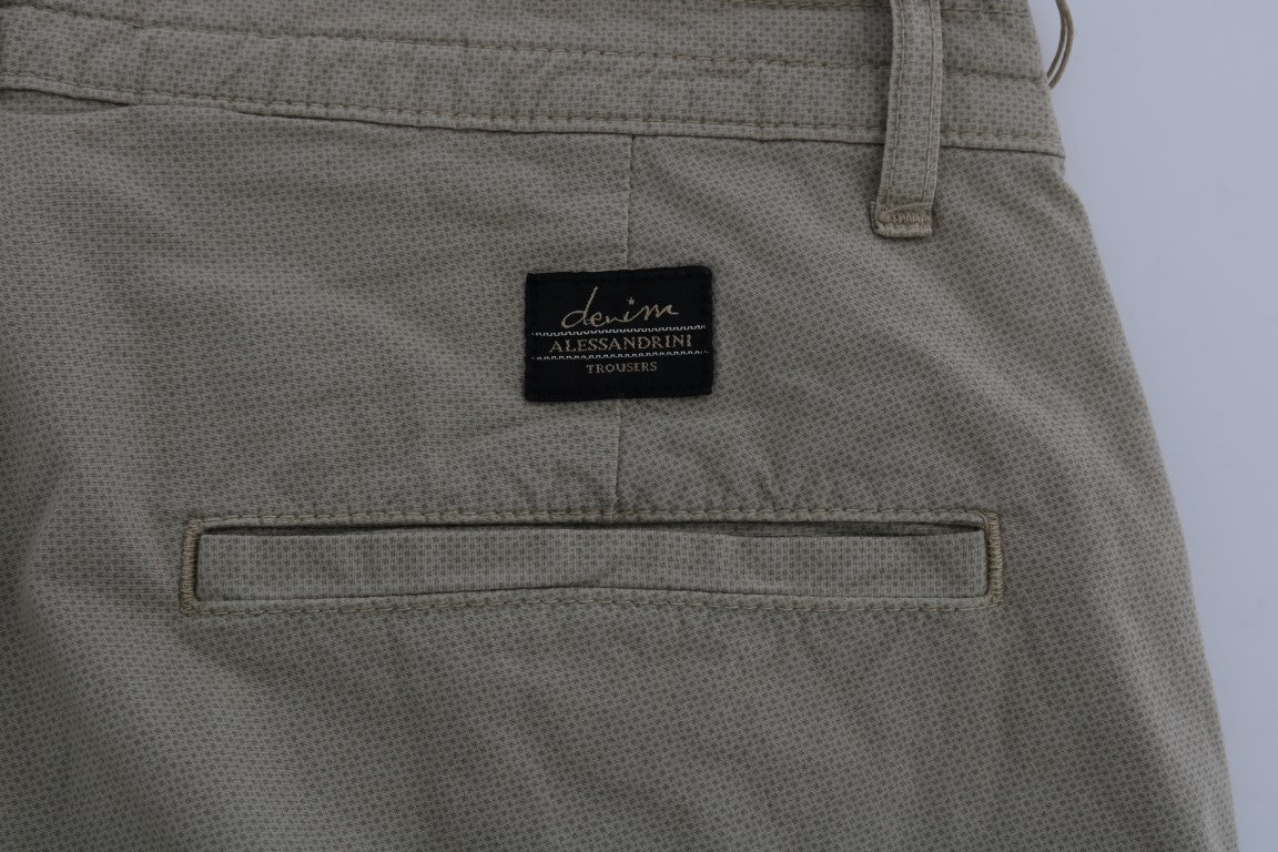 Daniele Alessandrini Beige Baumwolle Stretch Slim Fit Chinos