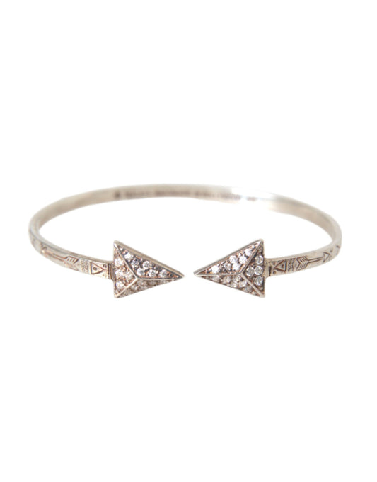 Nialaya Pfeil Kristall 925 Silber Armreif Frauen