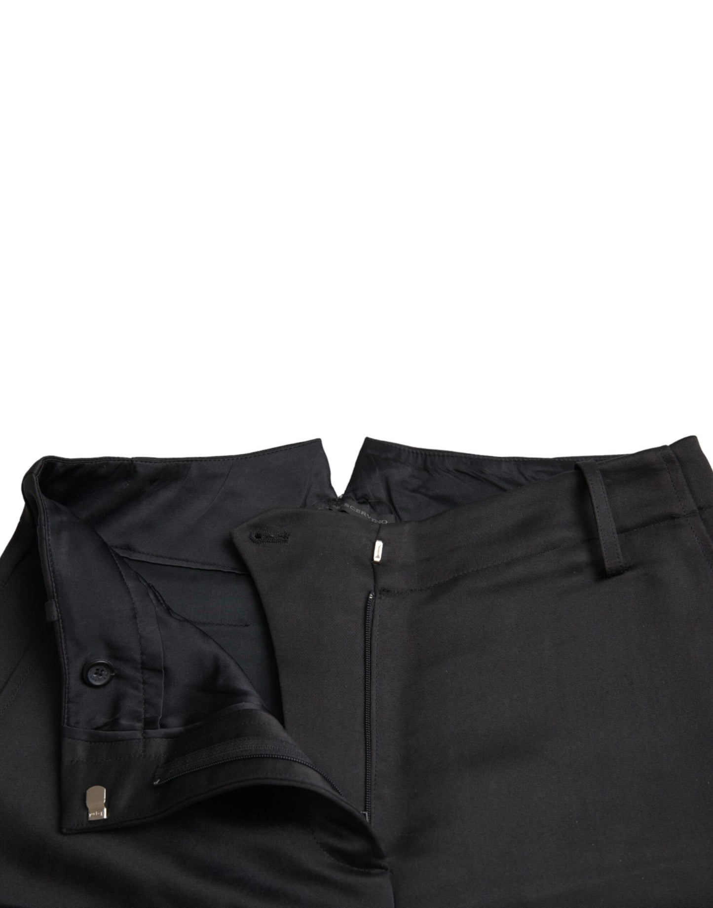 Ermanno Scervino Schwarze Capri-Hose mit hoher Taille und verkürzter Hose
