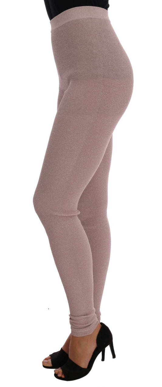 Dolce & Gabbana Rosa Stretch-Taillenstrumpfhose Strümpfe