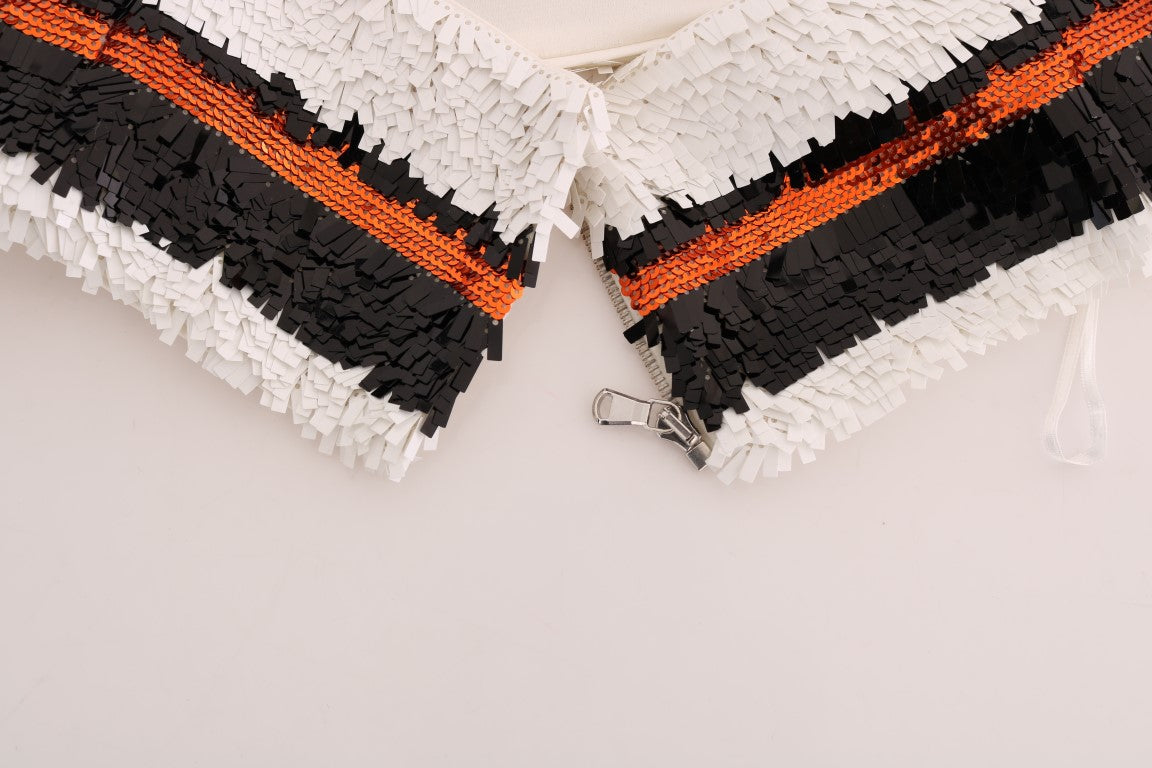 Dolce & Gabbana Multicolor Paillettenbesetztes Stretch-Bustier-Top