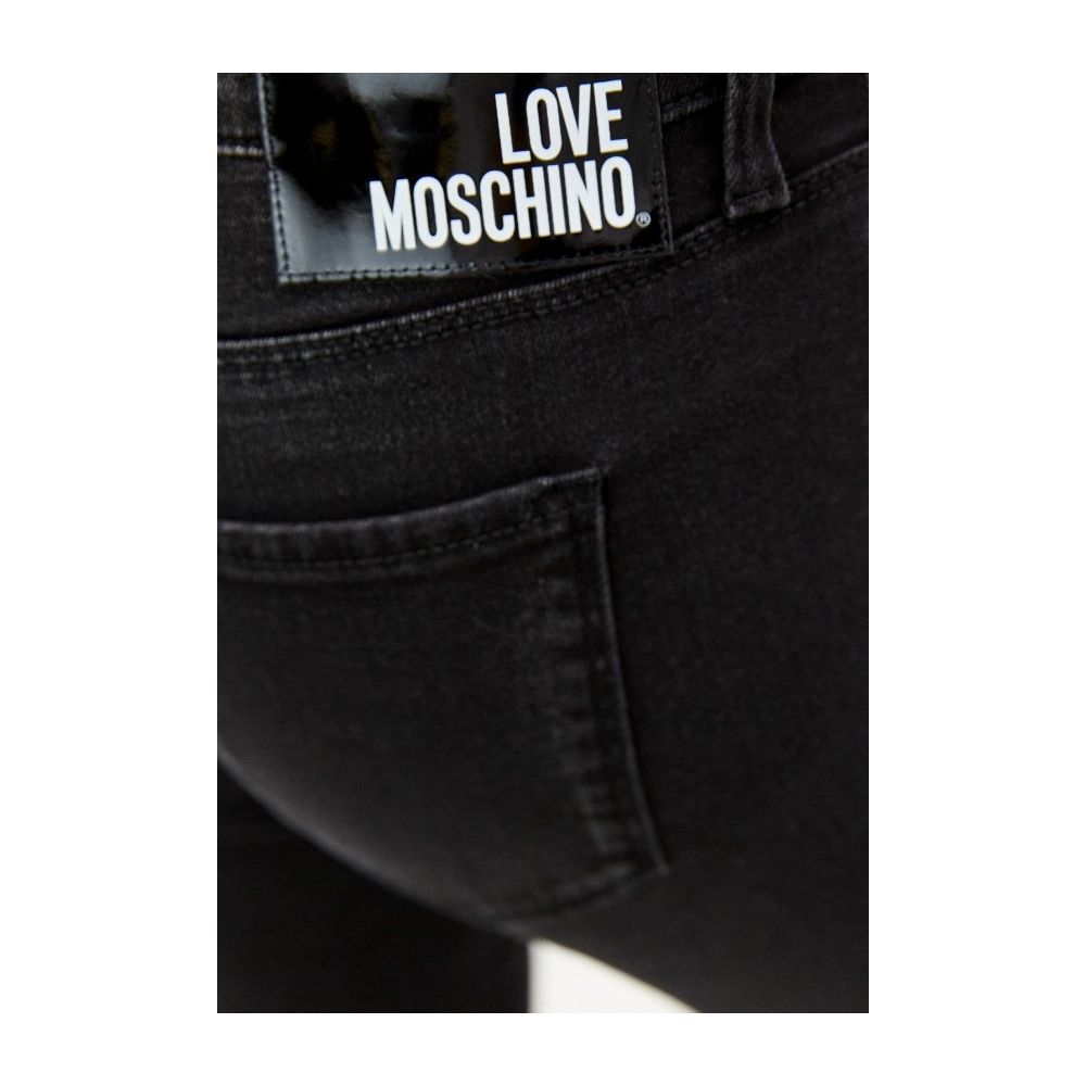 Love Moschino Schwarze Damenjeans aus Baumwolle