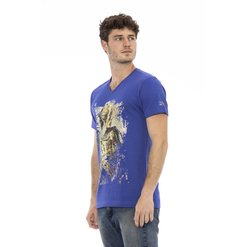 Trussardi Action "Blaues Baumwoll-T-Shirt für Herren"