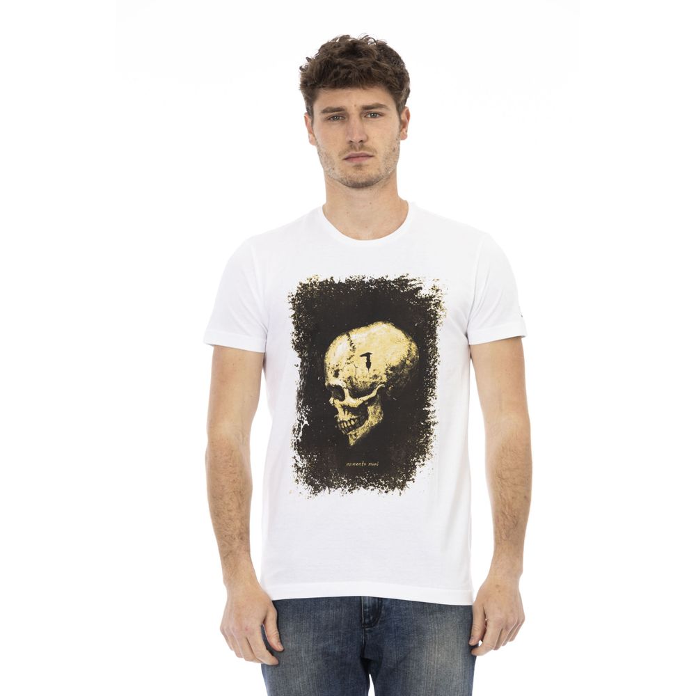 Trussardi Action Weißes Herren-T-Shirt aus Baumwolle