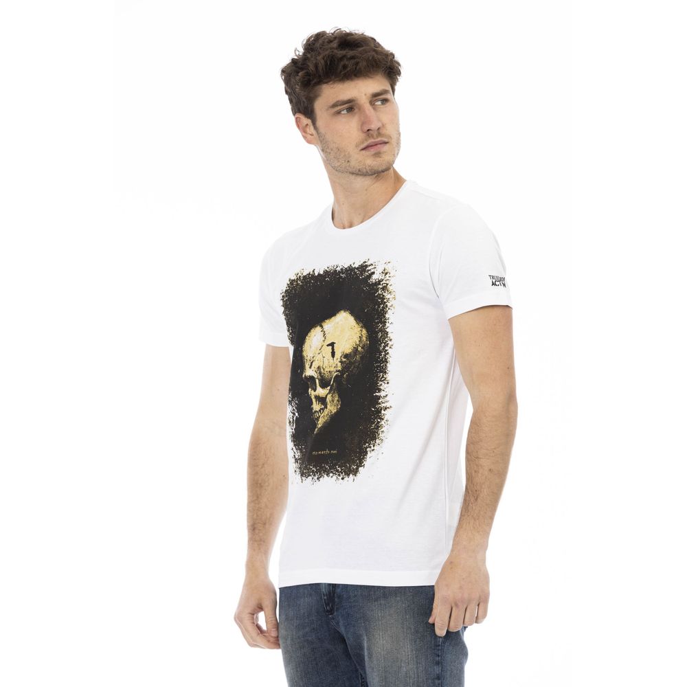 Trussardi Action Weißes Herren-T-Shirt aus Baumwolle