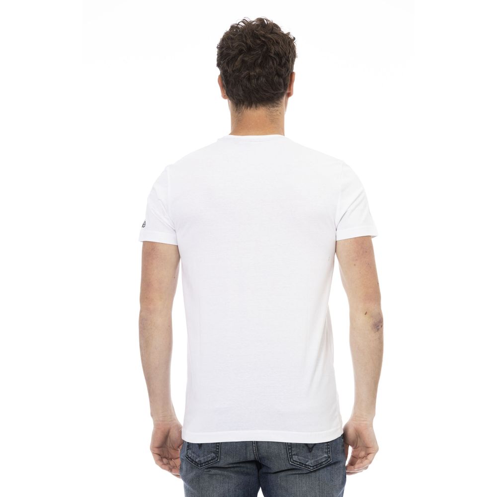 Trussardi Action Weißes Herren-T-Shirt aus Baumwolle