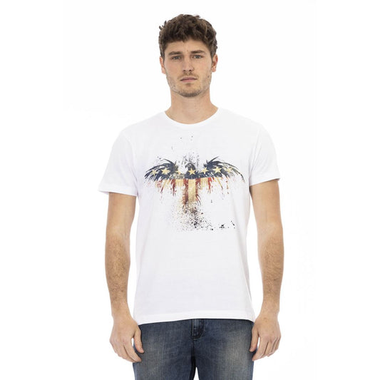 Trussardi Action Weißes Herren-T-Shirt aus Baumwolle