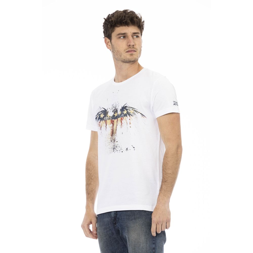 Trussardi Action Weißes Herren-T-Shirt aus Baumwolle