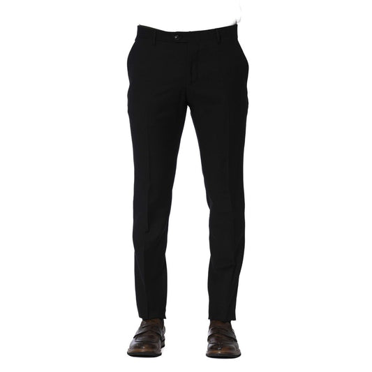 Trussardi Schwarze Herrenhosen aus Wolle