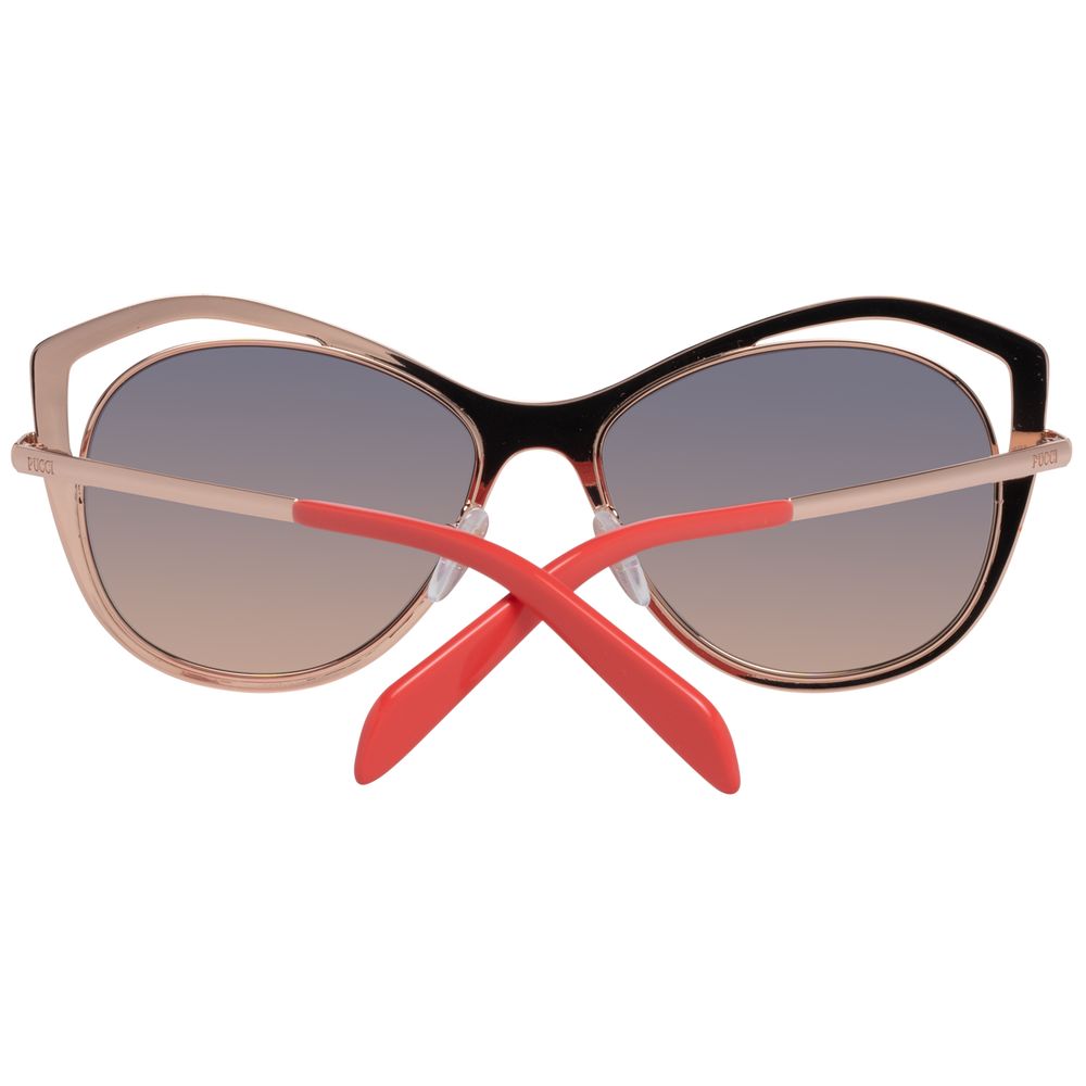 Emilio Pucci Sonnenbrille aus Roségold-Metall
