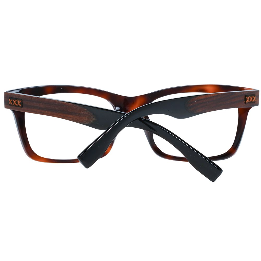 Ermenegildo Zegna Braune Acetat-, Holz- & Hornbrille (Rahmen)