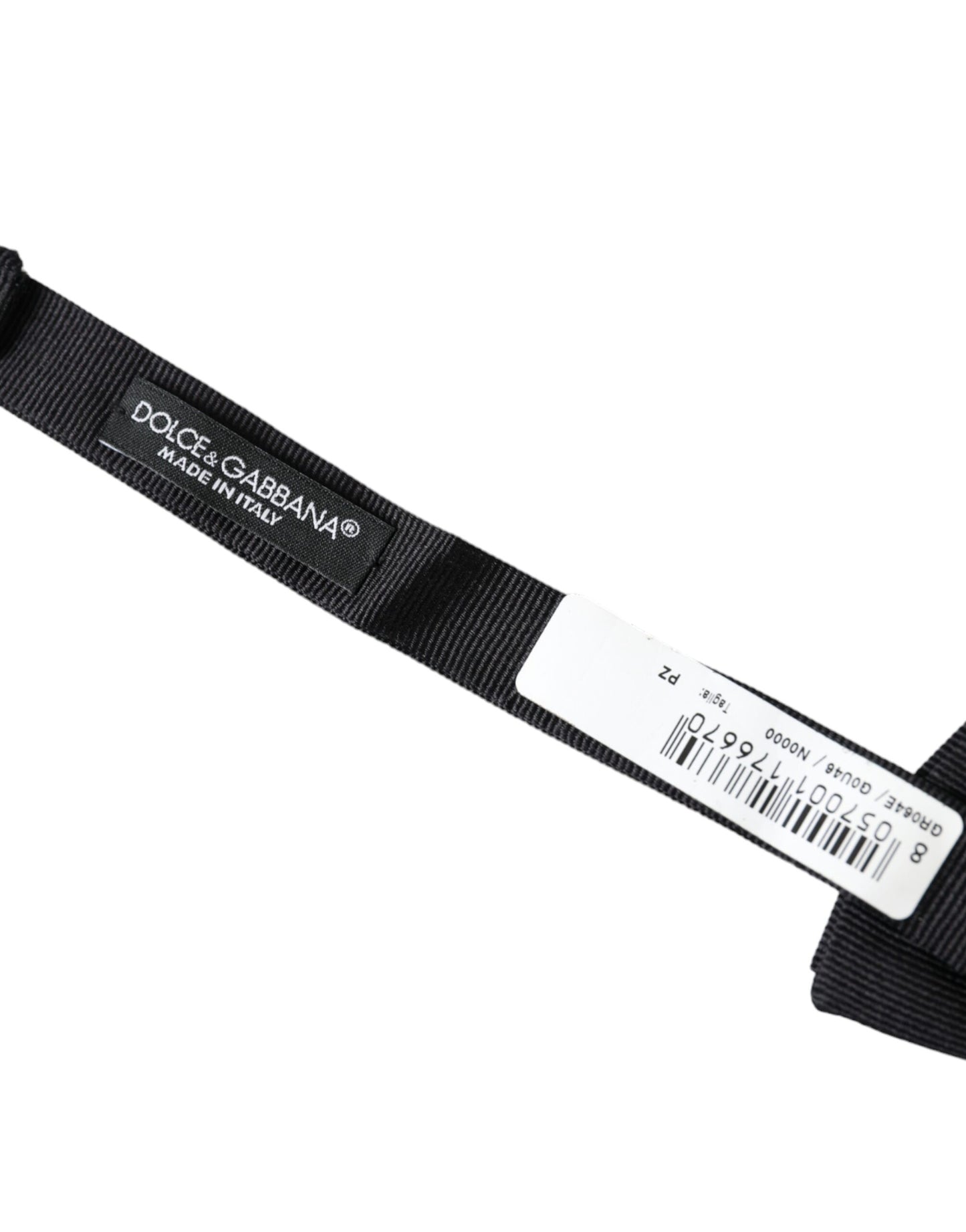 Dolce & Gabbana Schwarze Seide Verstellbare Hals Männer Fliege