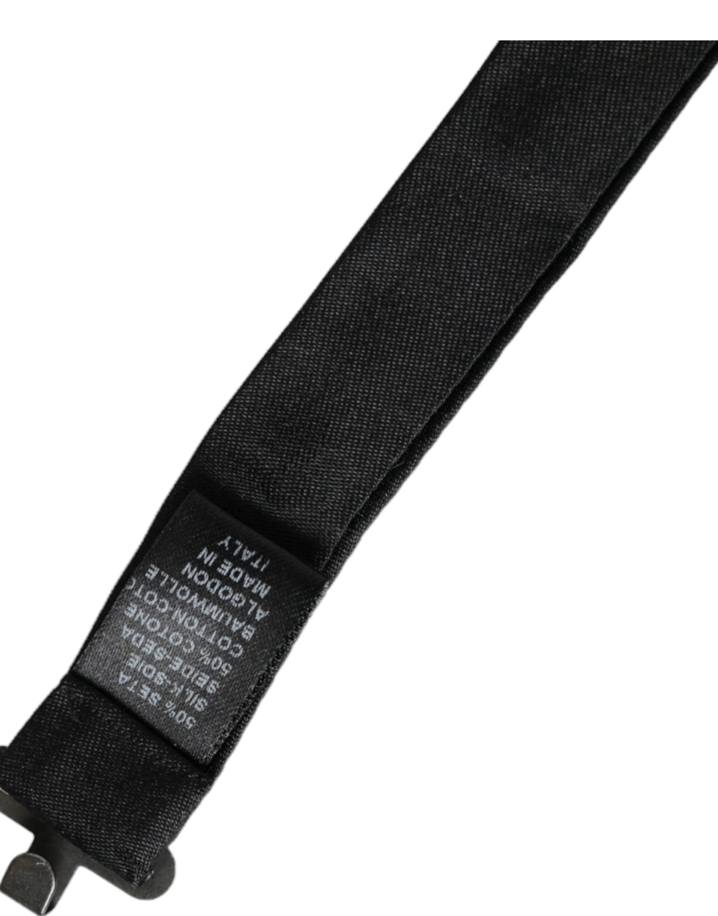 Dolce & Gabbana Dunkelgraue Seide Verstellbare Hals Männer Fliege