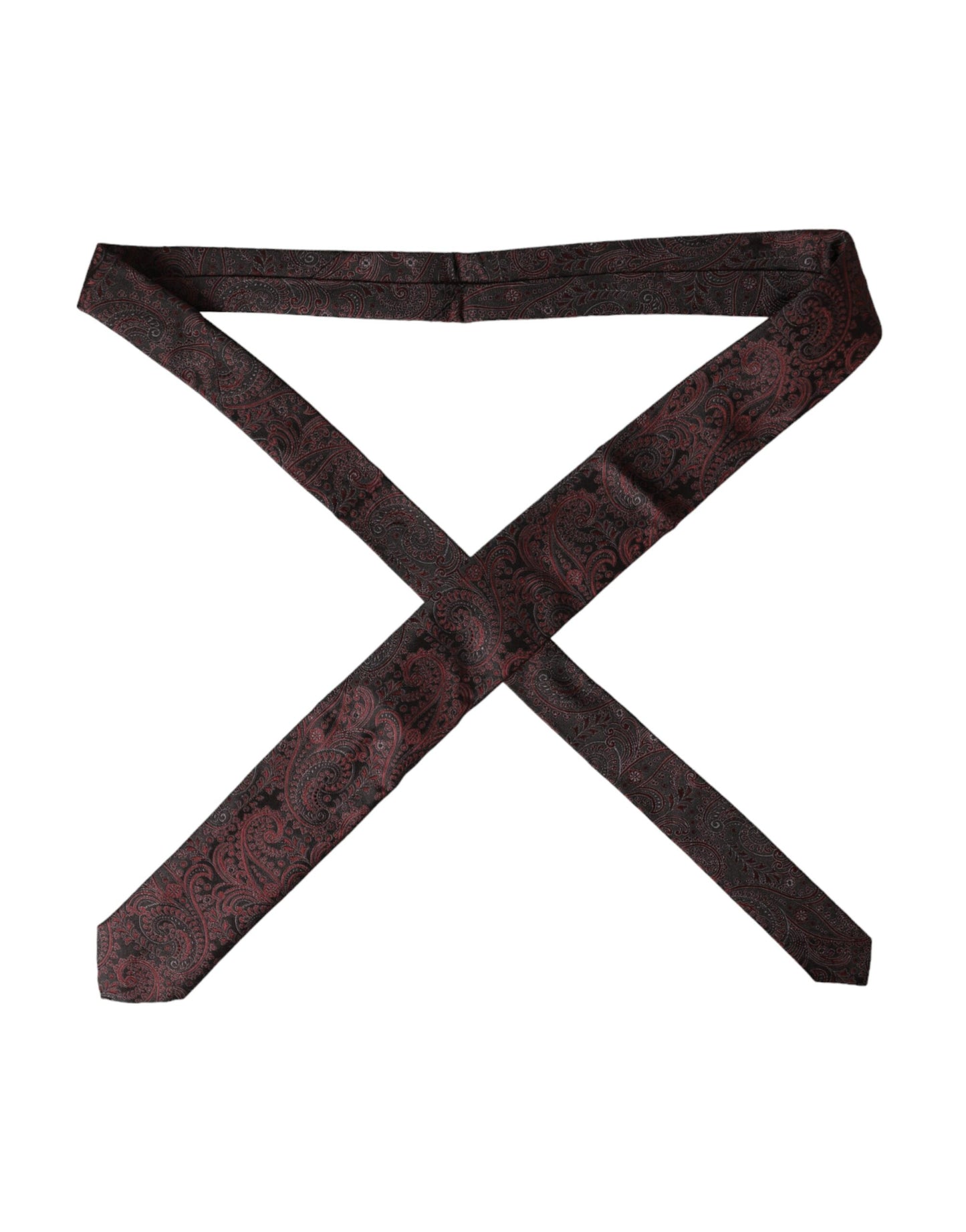 Dolce & Gabbana Bordeaux gemusterte Seidenkrawatte für Männer, verstellbar