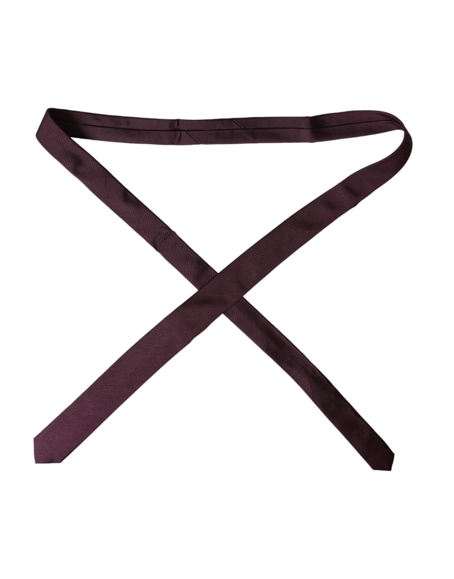 Dolce & Gabbana Bordeaux Solide 100% Seide Verstellbare Herrenkrawatte
