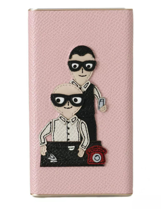 Dolce & Gabbana Ladegerät USB Rosa Leder #DGFAMILY Power Bank