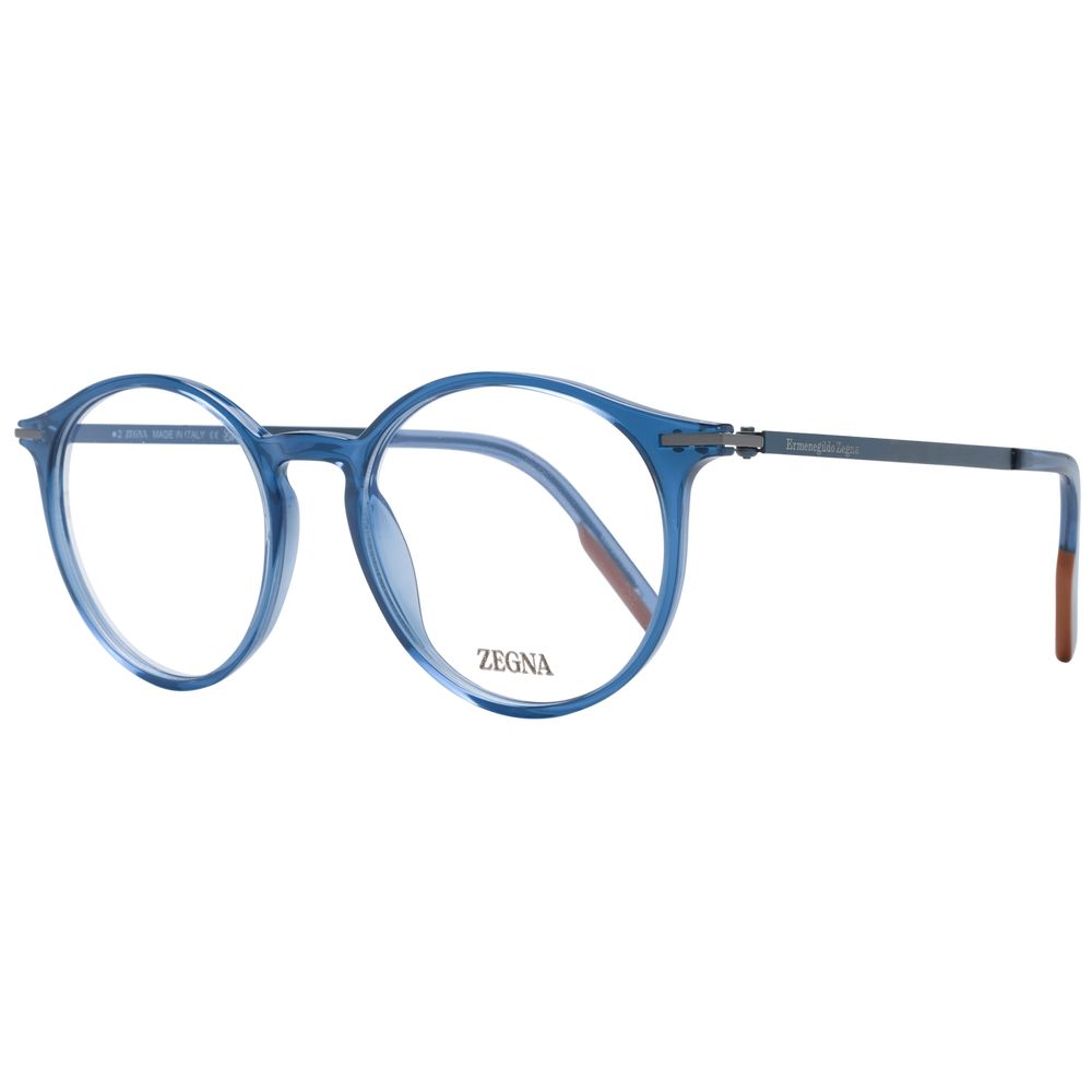 Ermenegildo Zegna Blaue Kunststoff- & Titan-Brille (Gestell)
