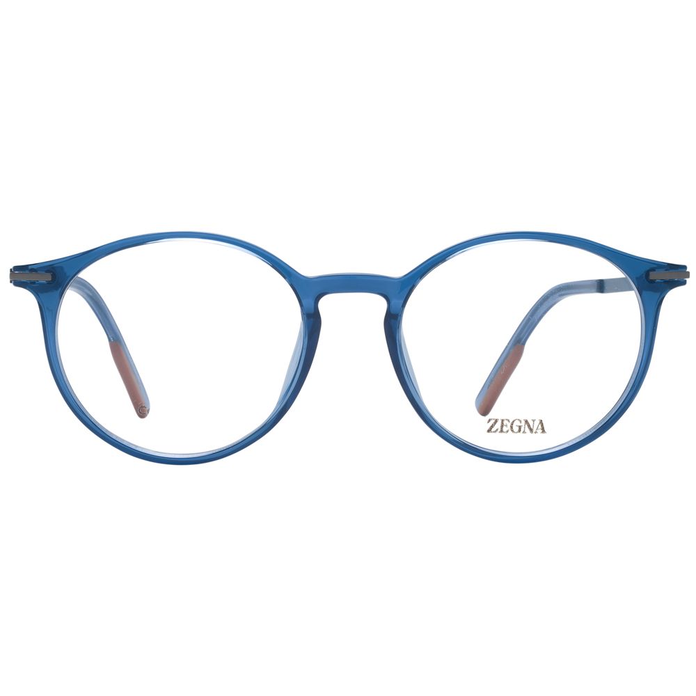 Ermenegildo Zegna Blaue Kunststoff- & Titan-Brille (Gestell)