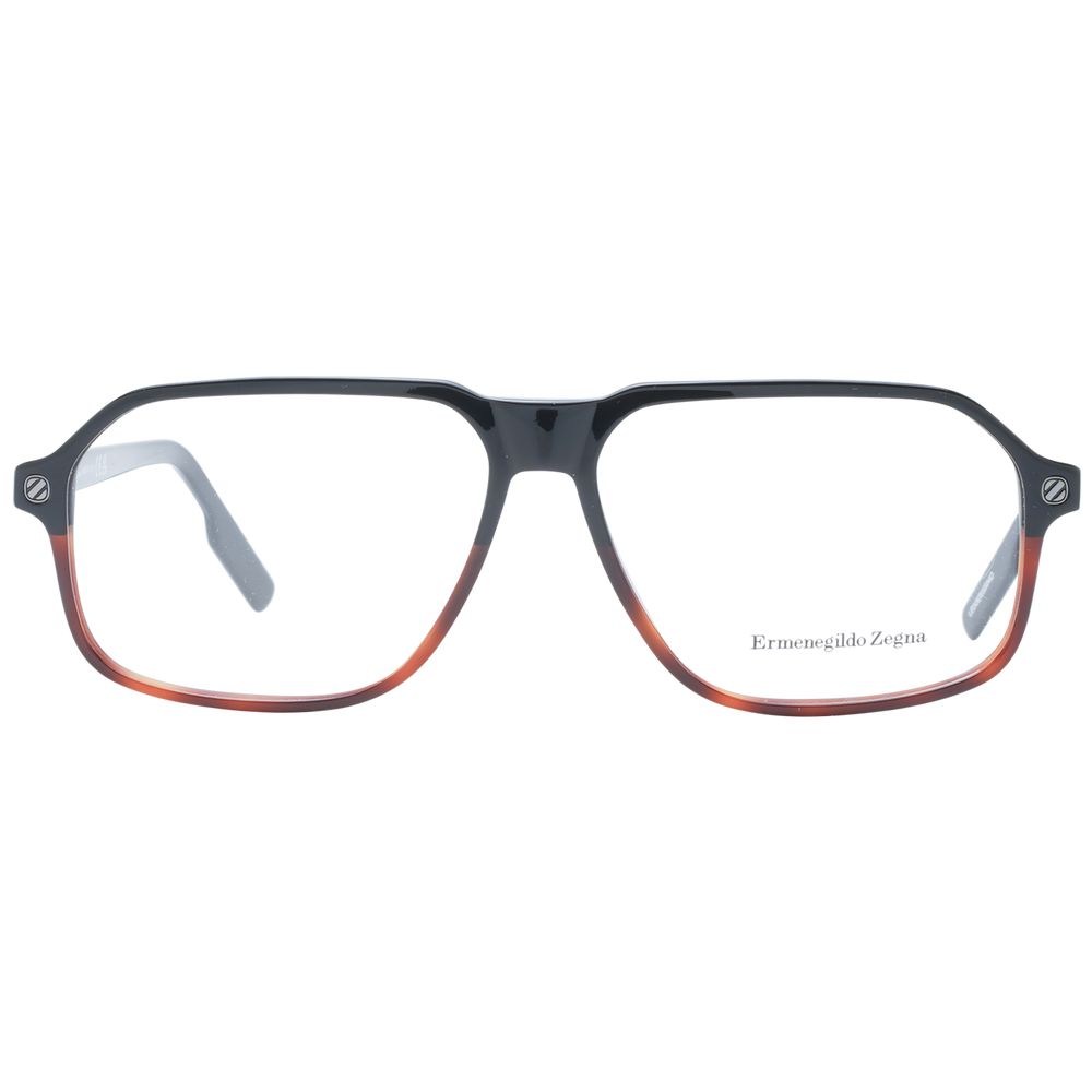 Ermenegildo Zegna Schwarze Kunststoff-Brille (Rahmen)