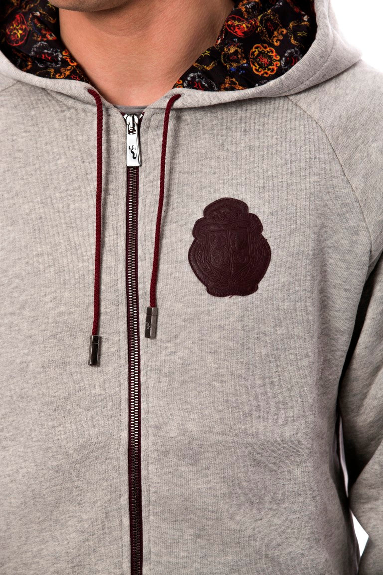 Billionaire Italian Couture Grauer Baumwoll-Kapuzenpullover
