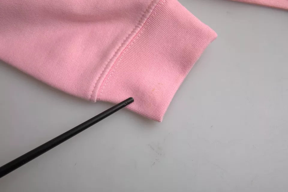 Philippe Model Rosa Baumwoll-Logo-Druck Pullover mit langen Ärmeln