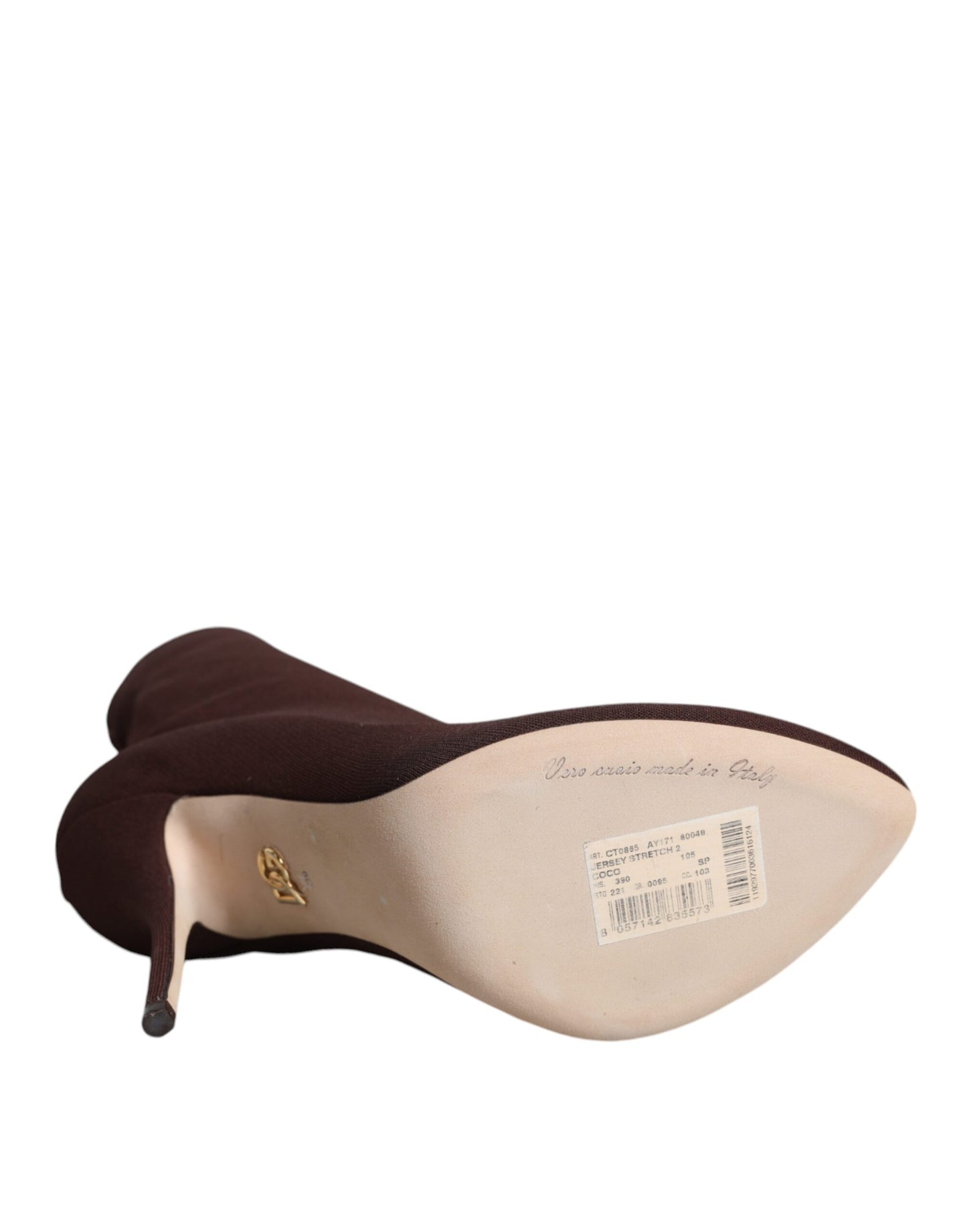 Dolce & Gabbana Braun Stiletto Heels Socken Stiefeletten Schuhe