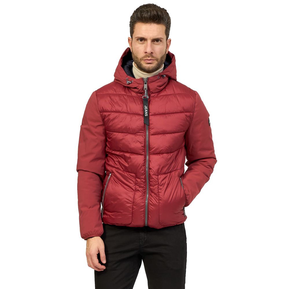 Yes Zee Rote Nylon Herren Jacke